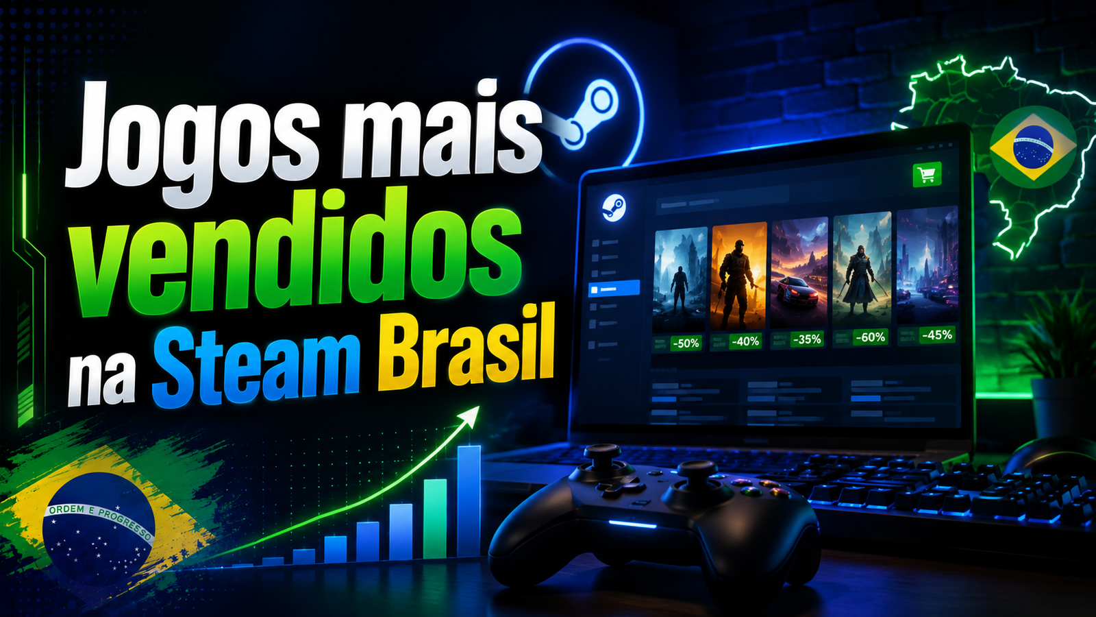 Jogos mais vendidos na Steam Brasil: ranking semanal